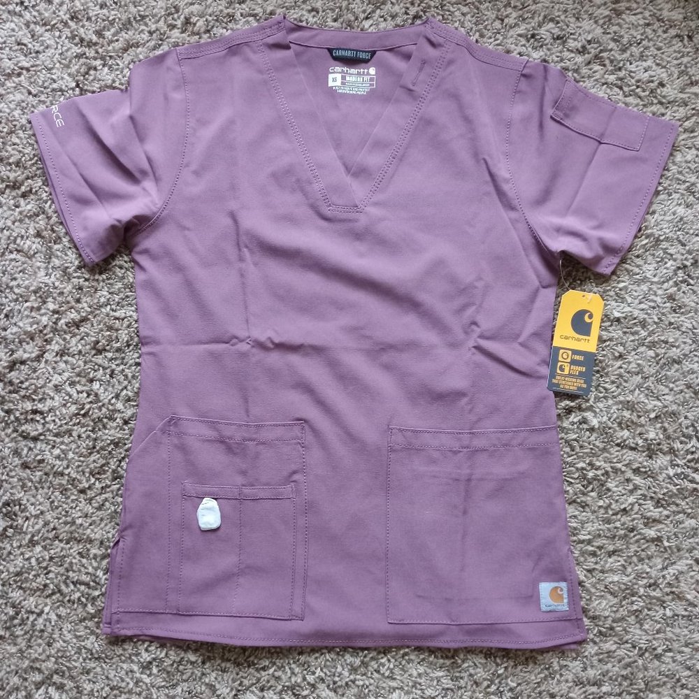 COPY - Carhartt Women's Cross Flex V-Neck Media Scrub Top (C12110)